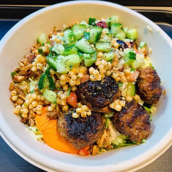 CAVA - The Goods....Spicy Lamb Meatballs, Grilled Chicken with a plethora of veggies!! - Mediterranean Near Me - Arlington, Virginia