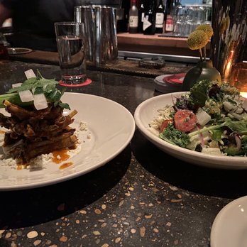 Lamberts Downtown Barbecue - Crispy Wild Boar Ribs Chopped salad - Barbeque Near Me - Austin, Texas Lamberts Downtown Barbecue - Crispy Wild Boar Ribs Chopped salad - Barbeque Near Me - Austin, Texas