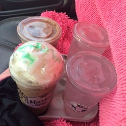 Marylou's Coffee - My drinks before the tray broke and they spilt