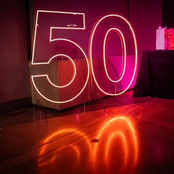 Allie's Designs and Events - Big 50 sign - Party & Event Planning Near Me Allie's Designs and Events - Big 50 sign - Party & Event Planning Near Me
