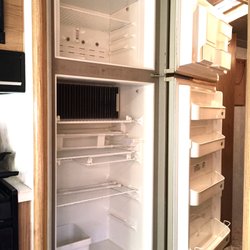 Get Out of Town RV Rentals - Fleetwood Bounder Good size refrigerator and freezer.