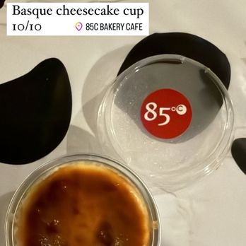 85°C Bakery Cafe-Austin Airport - Basque cheesecake cup - Coffee & Tea Near Me - Austin, Texas