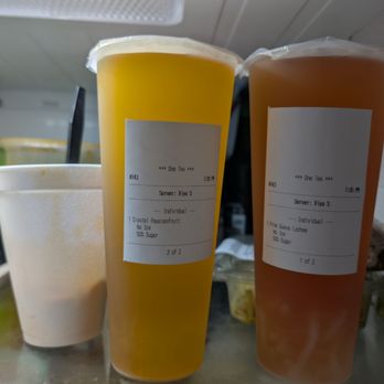 One Tea - Size compared to standard Styrofoam cup - Bubble Tea Near Me - Temple City, California