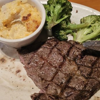 Black Angus Steakhouse - Rib eye with au gratin & broccoli - Steakhouses Near Me - Pearl City, Hawaii Black Angus Steakhouse - Rib eye with au gratin & broccoli - Steakhouses Near Me - Pearl City, Hawaii