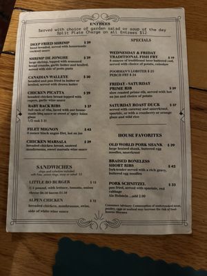 Menu photo 2 Little Bohemia Lodge Manitowish Waters, WI Menu photo 2 Little Bohemia Lodge Manitowish Waters, WI