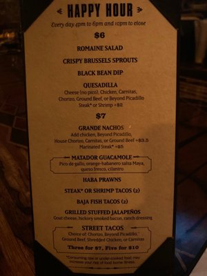 Menu photo 5 Matador West Seattle Seattle, WA