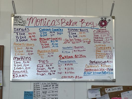 Menu photo 1 Monica's Baker Boy Monroe, MI