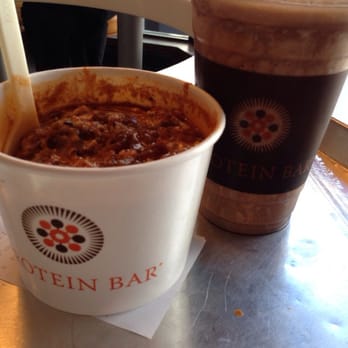 Protein Bar & Kitchen - Chilli Quinoa and coffee protein shake! Perfect post workout meal - Vegan Near Me - Chicago, Illinois