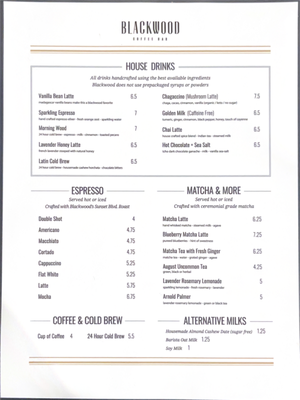 Menu photo 7 Blackwood Coffee Bar Los Angeles, CA Menu photo 7 Blackwood Coffee Bar Los Angeles, CA