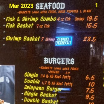 Feed Barn - 2023 Feed Barn Seafood & Burgers - New American Near Me - Bryan, Texas