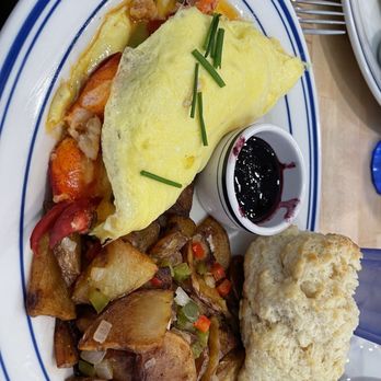 Buttermilk Kitchen - Omellet with lobster. Biscuit. - Breakfast & Brunch Near Me - Camden, Maine Buttermilk Kitchen - Omellet with lobster. Biscuit. - Breakfast & Brunch Near Me - Camden, Maine