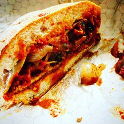 Mama's Hot Italian Sandwiches - Veal parm with the works