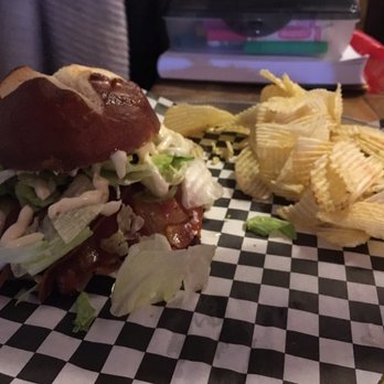 Bee's Knees Brewing - The BLT was good, pretzel buns are delicious. Asked for bacon well done but it was still "soft." - Pizza Near Me - Versailles, Missouri Bee's Knees Brewing - The BLT was good, pretzel buns are delicious. Asked for bacon well done but it was still "soft." - Pizza Near Me - Versailles, Missouri