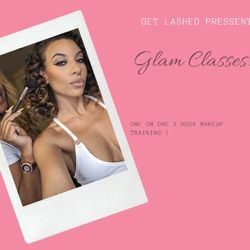 Get Lashed - Ask us about our 2 hour one on one glam classes !