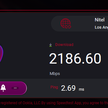 Cityside Fiber - Getting the full 2Gbps speeds. Super low latency as well! - Internet Service Providers Near Me - Irvine, California Cityside Fiber - Getting the full 2Gbps speeds. Super low latency as well! - Internet Service Providers Near Me - Irvine, California