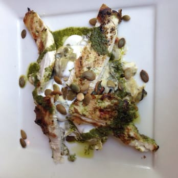 Jack Allen's Kitchen - Grilled chicken on a portabella mushroom cap with artichoke & pumpkin seeds - American Near Me - Austin, Texas