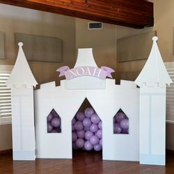Spectra Industries - Large Scale Party Prop for optimal wow factor. Castle was approx. 10 ft x 8 ft. Name Banner was designed to be removed and replaced