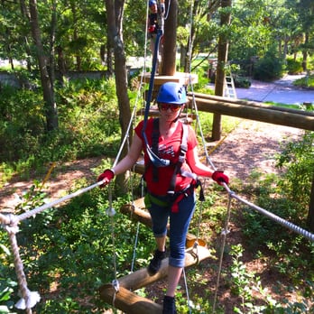 Adventure Hilton Head - One of the easier obstacles - Ziplining Near Me - Hilton Head Island, South Carolina