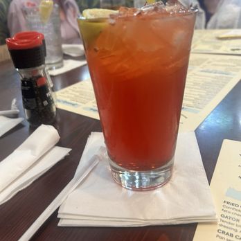 Whiteys Fish Camp - Wonderful Arnold Palmer with Grenadine syrup. - Seafood Near Me - Fleming Island, Florida Whiteys Fish Camp - Wonderful Arnold Palmer with Grenadine syrup. - Seafood Near Me - Fleming Island, Florida