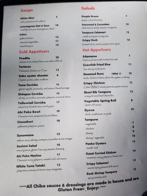 Menu photo 4 Chiba Westfield, IN