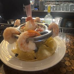 Shrimp cocktail with cucumber avocado salsa, yummy Shrimp cocktail with cucumber avocado salsa, yummy