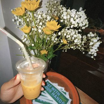 Korai Kitchen - Mango Lassi and interior decor - Bangladeshi Near Me - Jersey City, New Jersey