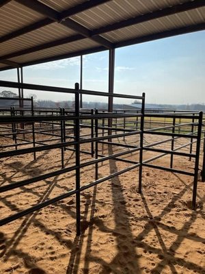 Custom horse stalls stables and paddocks - We have no limit to what we can build for you.  These are some completely hand built to suit paddocks and stalls we built for a wonderful customer of ours. She is still calling us out for new additions to the ranch regularly. We can do the same for you just give us a call today and let us getyou a free estimate on your dream.