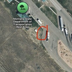 Montana State Department of Transportation Rest Area - Should be in red area