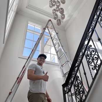 Total Home Technologies - Stairway Chandelier - Electricians Near Me