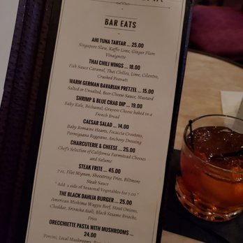 Gallery Bar & Grill - Menu Jan 2022 - Cocktail Bars Near Me - Los Angeles, California