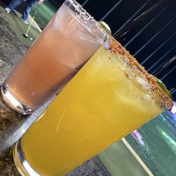 Topgolf - Blueberry Margarita with salt and Mango Margarita with tajin - Golf Near Me - Auburn Hills, Michigan Topgolf - Blueberry Margarita with salt and Mango Margarita with tajin - Golf Near Me - Auburn Hills, Michigan