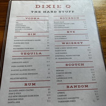 Dixie Q - Menu - Part 3 of 4: Drinks. - Barbeque Near Me - Atlanta, Georgia