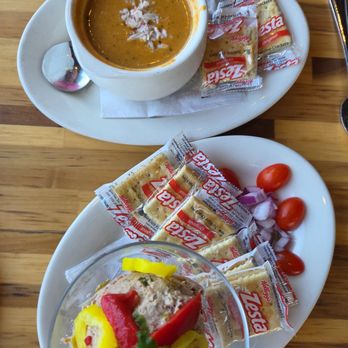 Salt Rock Grill - Lobster bisque and tuna spread - New American Near Me - Indian Shores, Florida Salt Rock Grill - Lobster bisque and tuna spread - New American Near Me - Indian Shores, Florida