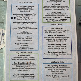 Kaya Island Eats - Menu as of 1.13.22 - Caribbean Near Me - Key West, Florida