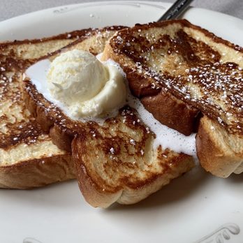 Kuhio Grille - Sweet bread French toast...yum!  Just need coconut syrup! - Hawaiian Near Me - Hilo, Hawaii