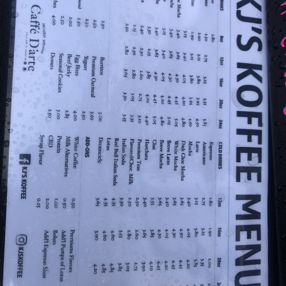 Kj’s Koffee - Menu - Coffee & Tea Near Me - Seattle, Washington Kj’s Koffee - Menu - Coffee & Tea Near Me - Seattle, Washington
