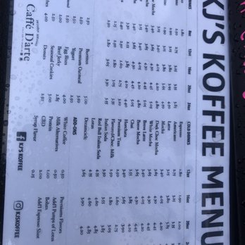 Kj’s Koffee - Menu - Coffee & Tea Near Me - Seattle, Washington