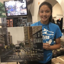 Ichen Art Academy - Amanda's cityscape oil painting