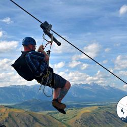 Snow King Mountain - Did NOT die! 60mph, 36 percent grade. The steepest zip line in North America