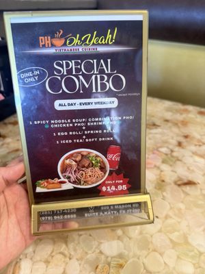 Menu photo 5 Pho Oh Yeah Katy, TX