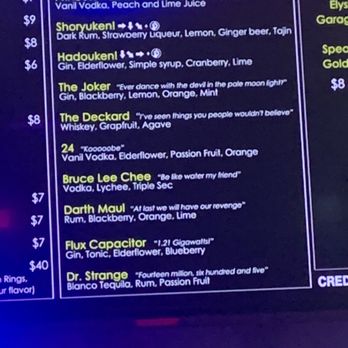 Barcode - Menu - Cocktail Bars Near Me - Garden Grove, California