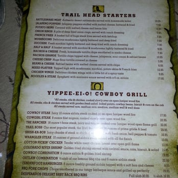 Yippee-ei-o! - Menu - Steakhouses Near Me - Tusayan, Arizona
