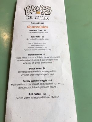 Menu photo 8 Claim 52 Kitchen Eugene, OR