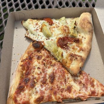 Pontillo's Pizzeria - Cheese & artichoke slices - Pizza Near Me - Pittsford, New York