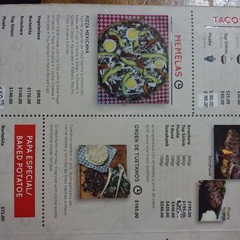 Picaña & Grill - First page of the menu. - Tacos Near Me - Cancún, ROO