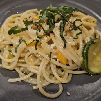 1608 Crafthouse - Spaghetti Alla Narano with local squash , garlic, basil, Romano cheese, butter & pepper flakes - Gastropubs Near Me - Virginia Beach, Virginia 1608 Crafthouse - Spaghetti Alla Narano with local squash , garlic, basil, Romano cheese, butter & pepper flakes - Gastropubs Near Me - Virginia Beach, Virginia