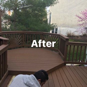 Deck Man - Same deck from a different perspective. New boards, new top rails. - Decks & Railing Near Me - Lorton, Virginia Deck Man - Same deck from a different perspective. New boards, new top rails. - Decks & Railing Near Me - Lorton, Virginia