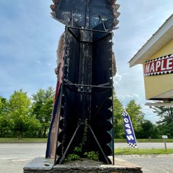 The Big Indian on Mohawk Trail - The Big Indian on The Mohawk Trail towers over the Native Views Gift Shop. It is So Cool &  stands 20 foot tall & built in 1974.