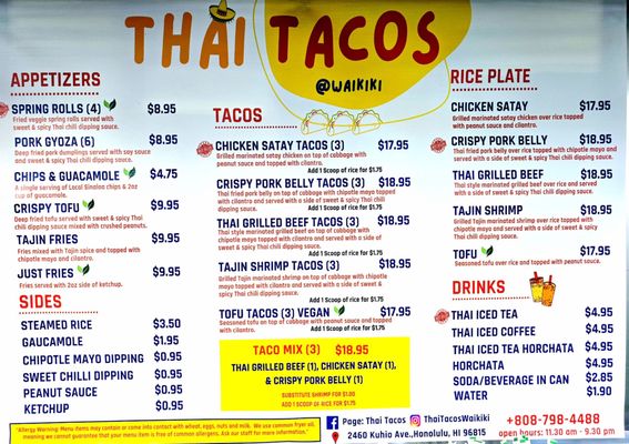 Menu photo 5 Thai Tacos Honolulu, HI