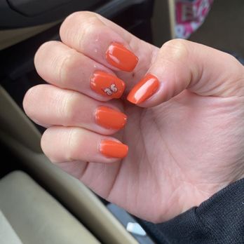 Bellamy Nails - simple dip power set with butterfly sticker - Nail Salons Near Me - San Carlos, California Bellamy Nails - simple dip power set with butterfly sticker - Nail Salons Near Me - San Carlos, California